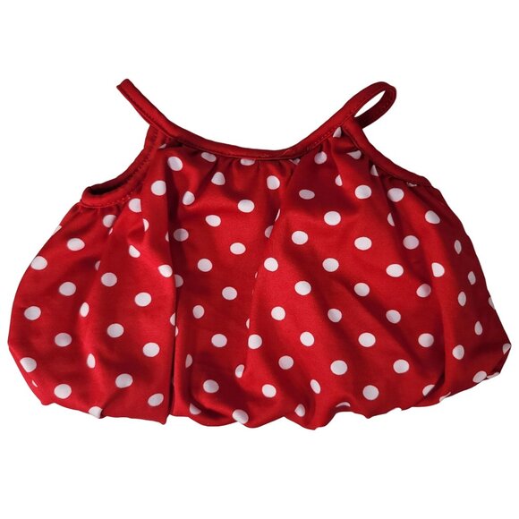 Build a Bear 3 Piece Clothes Lot Dot Bubble Top Pants Sandals Summer Patriotic - Picture 2 of 7